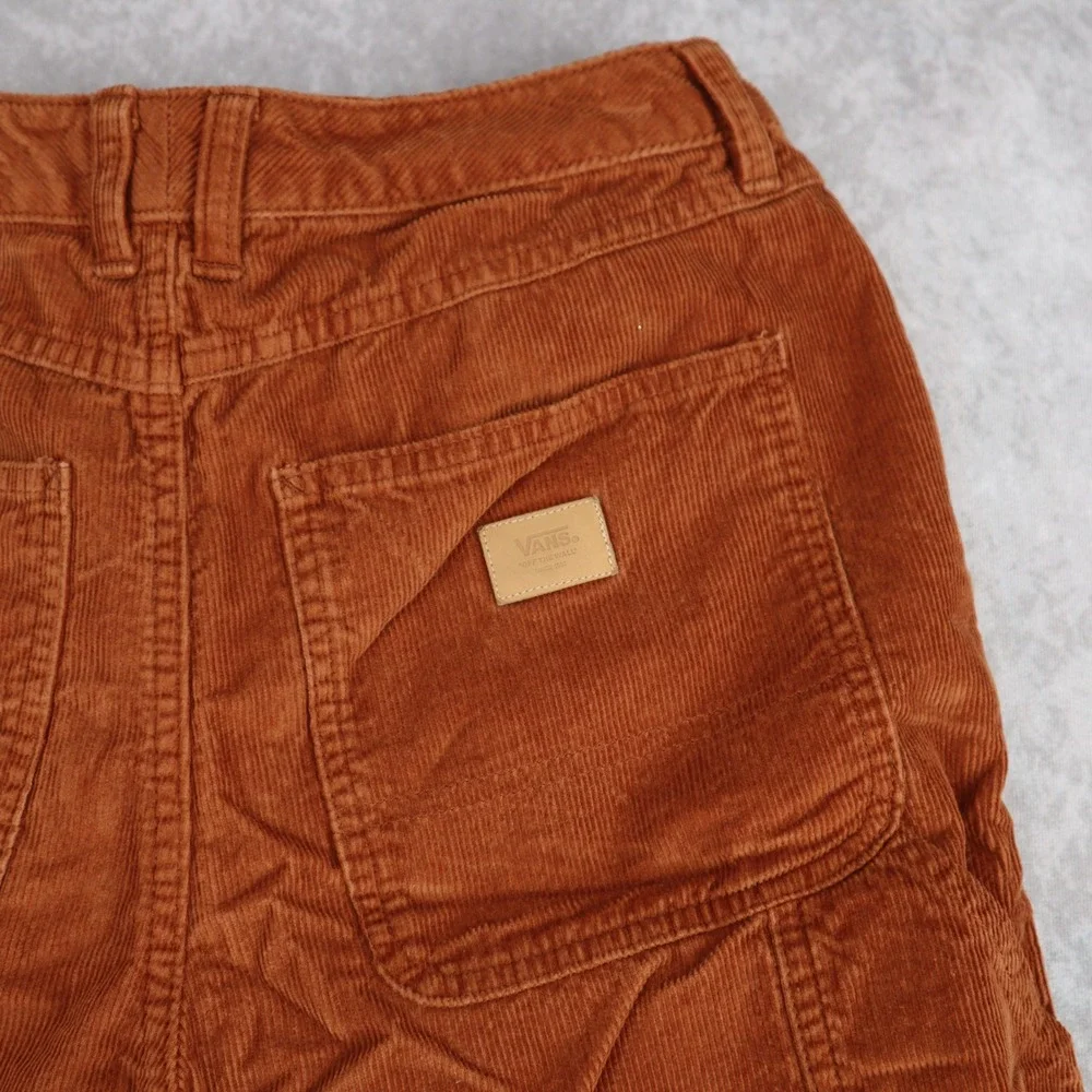Vans Corduroy Pants Carpenter Brown Size 28 Double Knee Baggy Skater Gorpcore